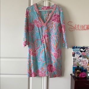 Lilly Pulitzer shift dress with beaded detail